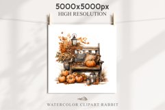 Cozy Fall Clipart Autumn Porch PNG Junk Journal Scrapbooking october september halloween cute decor autumn cottage core graphics digital orange pumpkin watercolor fall porch clipart, autumn clipart, Cute nursery decor, cottage core pumpkin clip art