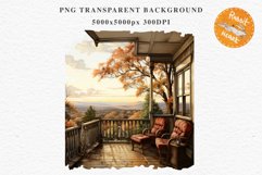 Cozy Fall Clipart Autumn Porch PNG Junk Journal Scrapbooking october september halloween cute decor autumn cottage core graphics digital orange pumpkin watercolor fall porch clipart, autumn clipart, Cute nursery decor, cottage core pumpkin clip art