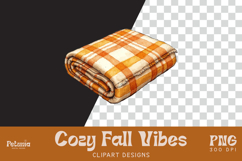 Watercolor cozy fall clipart PNG for autumn DIY projects, sublimation, planners, and cozy seasonal crafts