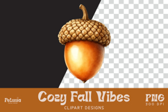 Watercolor cozy fall clipart PNG for autumn DIY projects, sublimation, planners, and cozy seasonal crafts