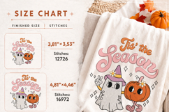 Fall Ghost Pumpkin Embroidery Design Tis The Season Autumn Product Image 2