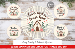 Wind Spinner Cozy Family and Friends Quotes Product Image 1