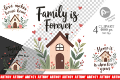 Cozy Family and Friends Quotes Clipart Product Image 1