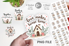 Cozy Family and Friends Quotes Sticker Product Image 1