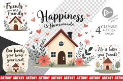 Cozy Family and Friends Quotes Clipart Product Image 1