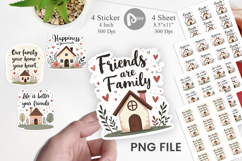 Cozy Family and Friends Quotes Sticker Product Image 1