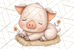 Farm Animal Clipart PNG, Cozy Barnyard Illustrations Product Image 3