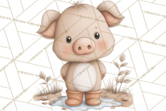 Farm Animal Clipart PNG, Cozy Barnyard Illustrations Product Image 4