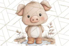 Farm Animal Clipart PNG, Cozy Barnyard Illustrations Product Image 4