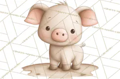 Farm Animal Clipart PNG, Cozy Barnyard Illustrations Product Image 5