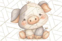 Farm Animal Clipart PNG, Cozy Barnyard Illustrations Product Image 5