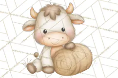 Farm Animal Clipart PNG, Cozy Barnyard Illustrations Product Image 4