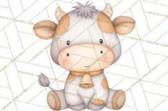 Farm Animal Clipart PNG, Cozy Barnyard Illustrations Product Image 3