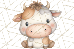 Farm Animal Clipart PNG, Cozy Barnyard Illustrations Product Image 5