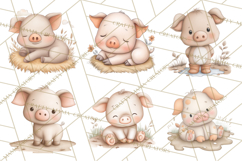 Farm Animal Clipart PNG, Cozy Barnyard Illustrations Product Image 8