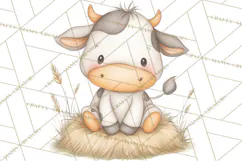 Farm Animal Clipart PNG, Cozy Barnyard Illustrations Product Image 4