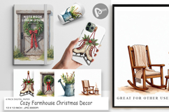 Farmhouse Christmas Decor Digital Paper Product Image 1