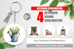 Farmhouse Christmas Decor Keychain Product Image 1