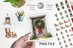 Farmhouse Christmas Decor Sticker Product Image 1