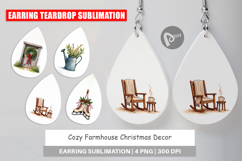 Farmhouse Christmas Decor Earring Product Image 1