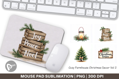 Farmhouse Christmas Decor Mouse Pad Product Image 1