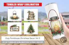 Farmhouse Christmas Decor Tumbler Product Image 1