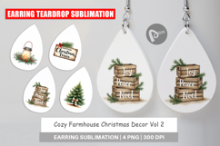 Farmhouse Christmas Decor Earring Product Image 1