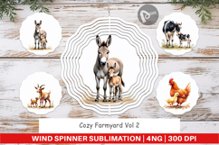 Farmyard Mother Baby Animal Wind Spinner Product Image 1