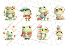 Whimsical Frog Clip Art PNG for Cozy Cottagecore Prints Product Image 3