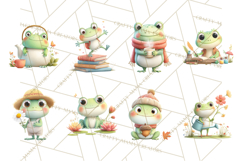 Whimsical Frog Clip Art PNG for Cozy Cottagecore Prints Product Image 2