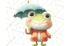 Whimsical Frog Clip Art PNG for Cozy Cottagecore Prints Product Image 3