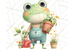 Whimsical Frog Clip Art PNG for Cozy Cottagecore Prints Product Image 4