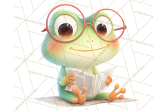 Whimsical Frog Clip Art PNG for Cozy Cottagecore Prints Product Image 5