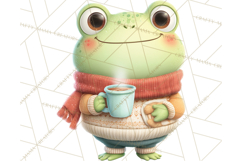 Whimsical Frog Clip Art PNG for Cozy Cottagecore Prints Product Image 3