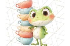 Whimsical Frog Clip Art PNG for Cozy Cottagecore Prints Product Image 4
