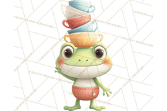 Whimsical Frog Clip Art PNG for Cozy Cottagecore Prints Product Image 5