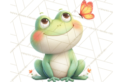 Whimsical Frog Clip Art PNG for Cozy Cottagecore Prints Product Image 4