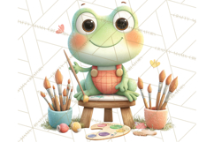 Whimsical Frog Clip Art PNG for Cozy Cottagecore Prints Product Image 5