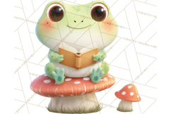 Whimsical Frog Clip Art PNG for Cozy Cottagecore Prints Product Image 3