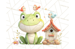 Whimsical Frog Clip Art PNG for Cozy Cottagecore Prints Product Image 2