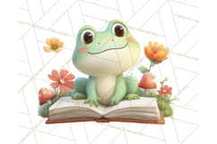 Whimsical Frog Clip Art PNG for Cozy Cottagecore Prints Product Image 3