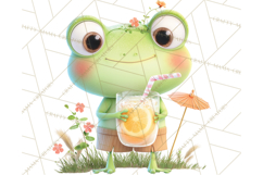 Whimsical Frog Clip Art PNG for Cozy Cottagecore Prints Product Image 4