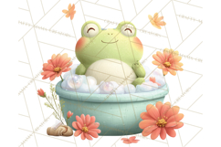 Whimsical Frog Clip Art PNG for Cozy Cottagecore Prints Product Image 2