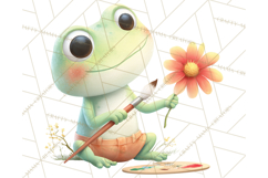Whimsical Frog Clip Art PNG for Cozy Cottagecore Prints Product Image 5
