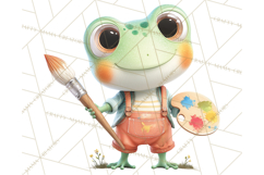 Whimsical Frog Clip Art PNG for Cozy Cottagecore Prints Product Image 2
