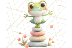 Whimsical Frog Clip Art PNG for Cozy Cottagecore Prints Product Image 3