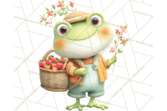 Whimsical Frog Clip Art PNG for Cozy Cottagecore Prints Product Image 4