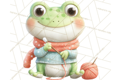 Whimsical Frog Clip Art PNG for Cozy Cottagecore Prints Product Image 5