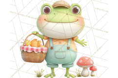 Whimsical Frog Clip Art PNG for Cozy Cottagecore Prints Product Image 3
