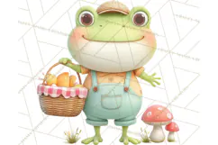 Whimsical Frog Clip Art PNG for Cozy Cottagecore Prints Product Image 3